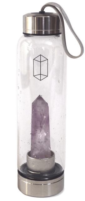 Glacce AMETHYST CRYSTAL-INFUSED WATER BOTTLE