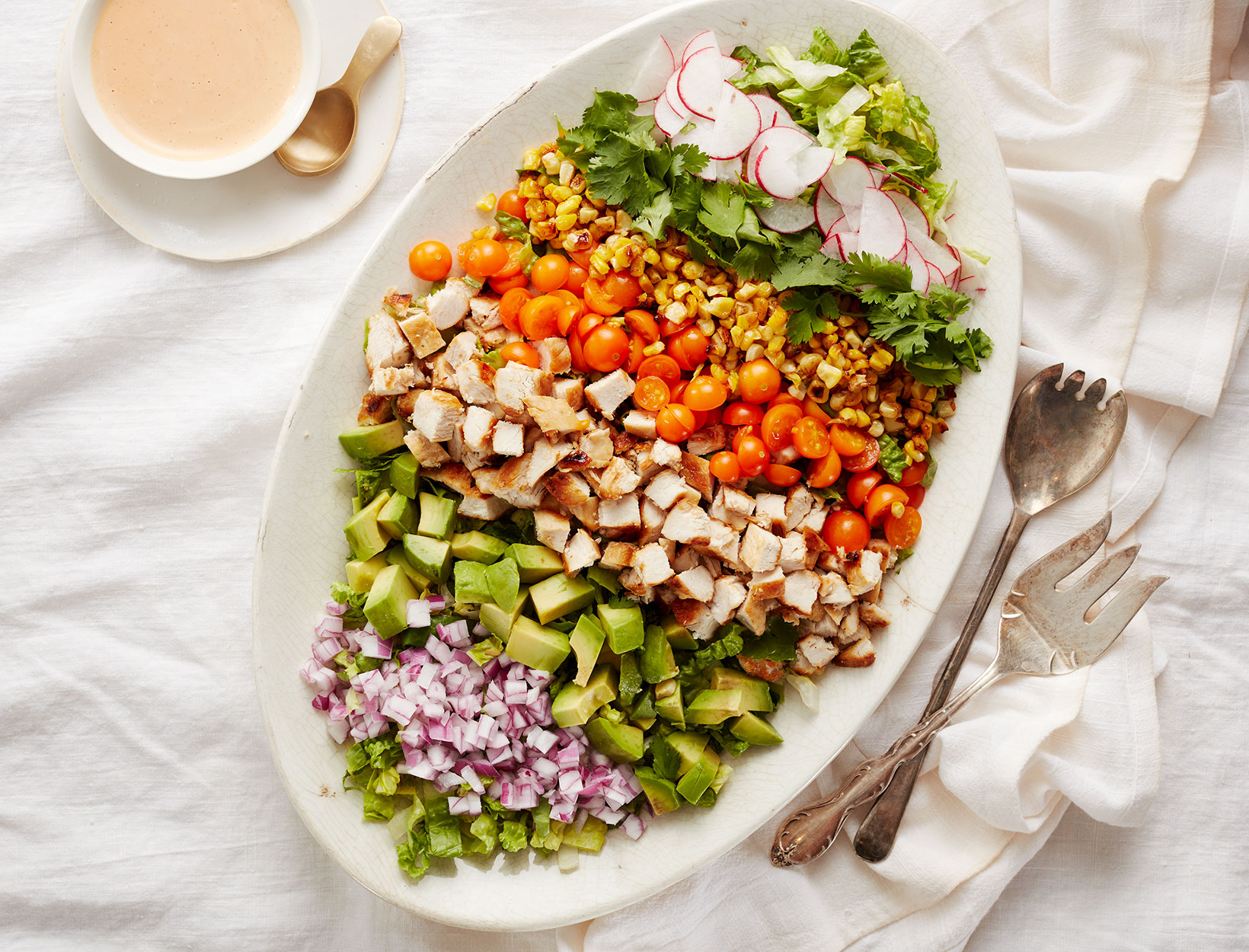Grilled Chicken and Corn Salad with Chipotle Cashew Dressing