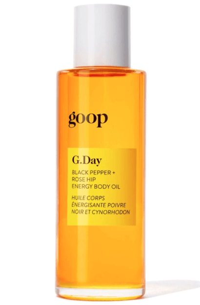 goop beauty G.DAY BLACK PEPPER + ROSE HIP ENERGY BODY OIL