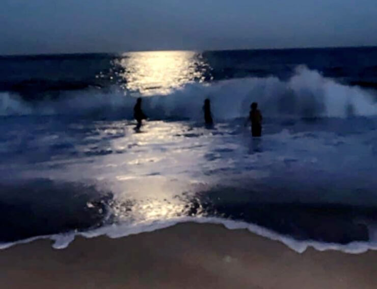 beach at night