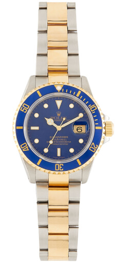 Bob's Watches ROLEX MEN'S SUBMARINER TWO-TONE 40MM MODEL 16613 BLUE DIAL