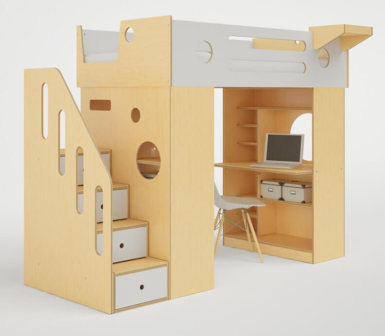 Casa Kids  DUMBO LOFT BED WITH STAIRS