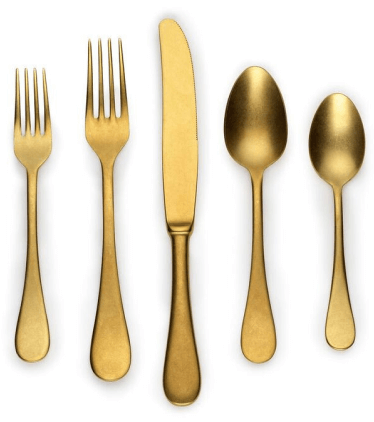 Mepra Matte-Gold 5-Piece Place Setting