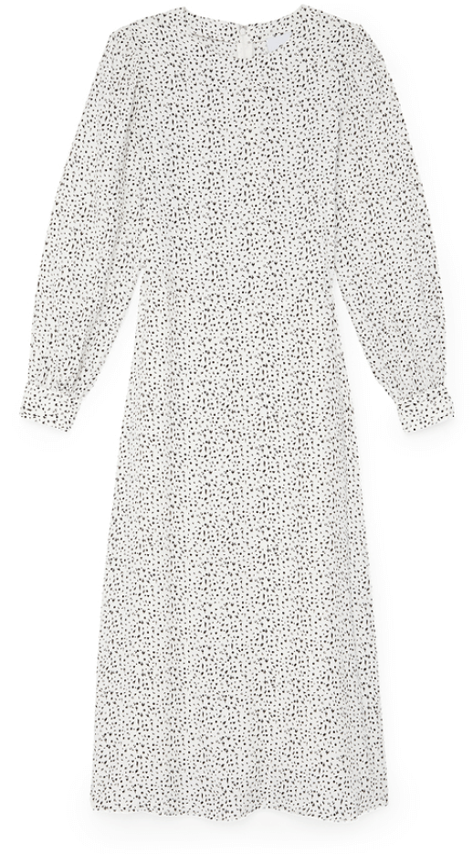 G. Label citrine printed dress