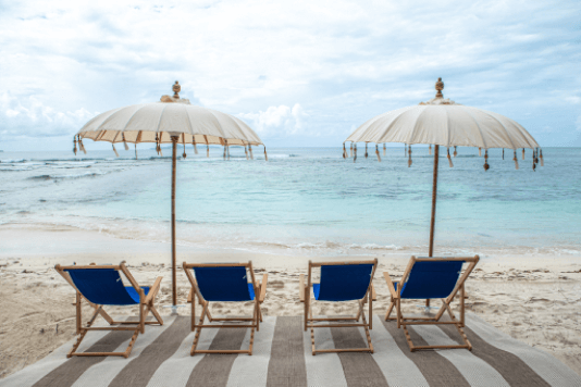 beach chairs overlooking the ocean