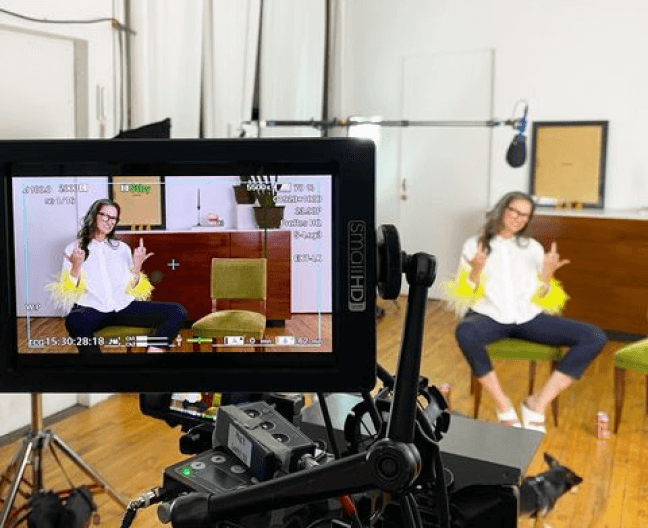 Jenna in front of camera