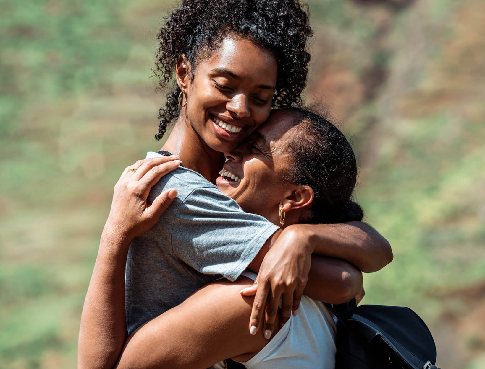 women hugging