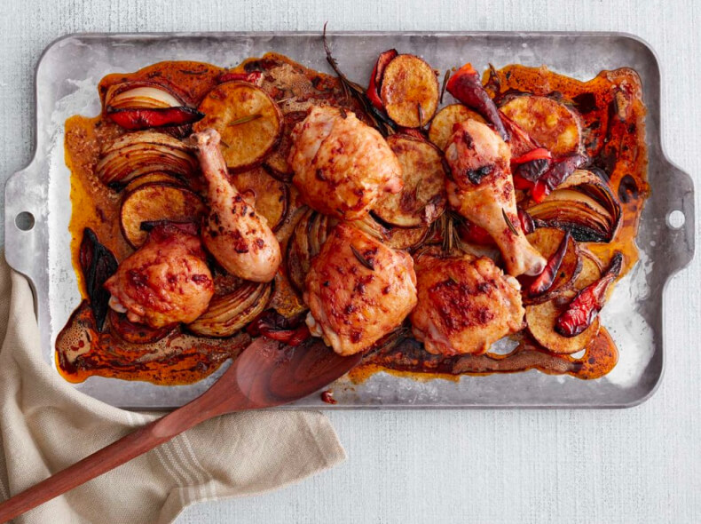 Chicken, Potatoes, and Peppers with Smoked Paprika and Sherry Vinegar