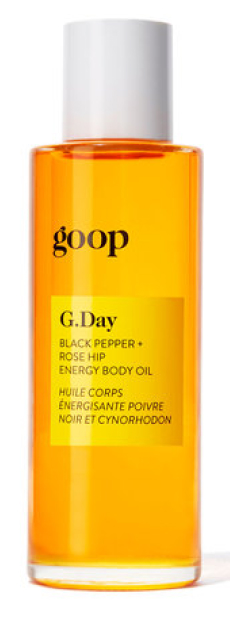 goop Beauty G.Day Black Pepper + Rose Hip Energy Body Oil