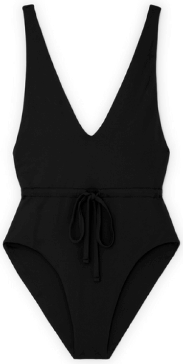G.LABEL BELTED MAILLOT
