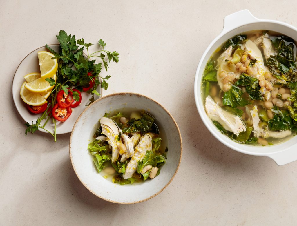 Easiest-Ever Chicken, Leek, and Escarole Soup