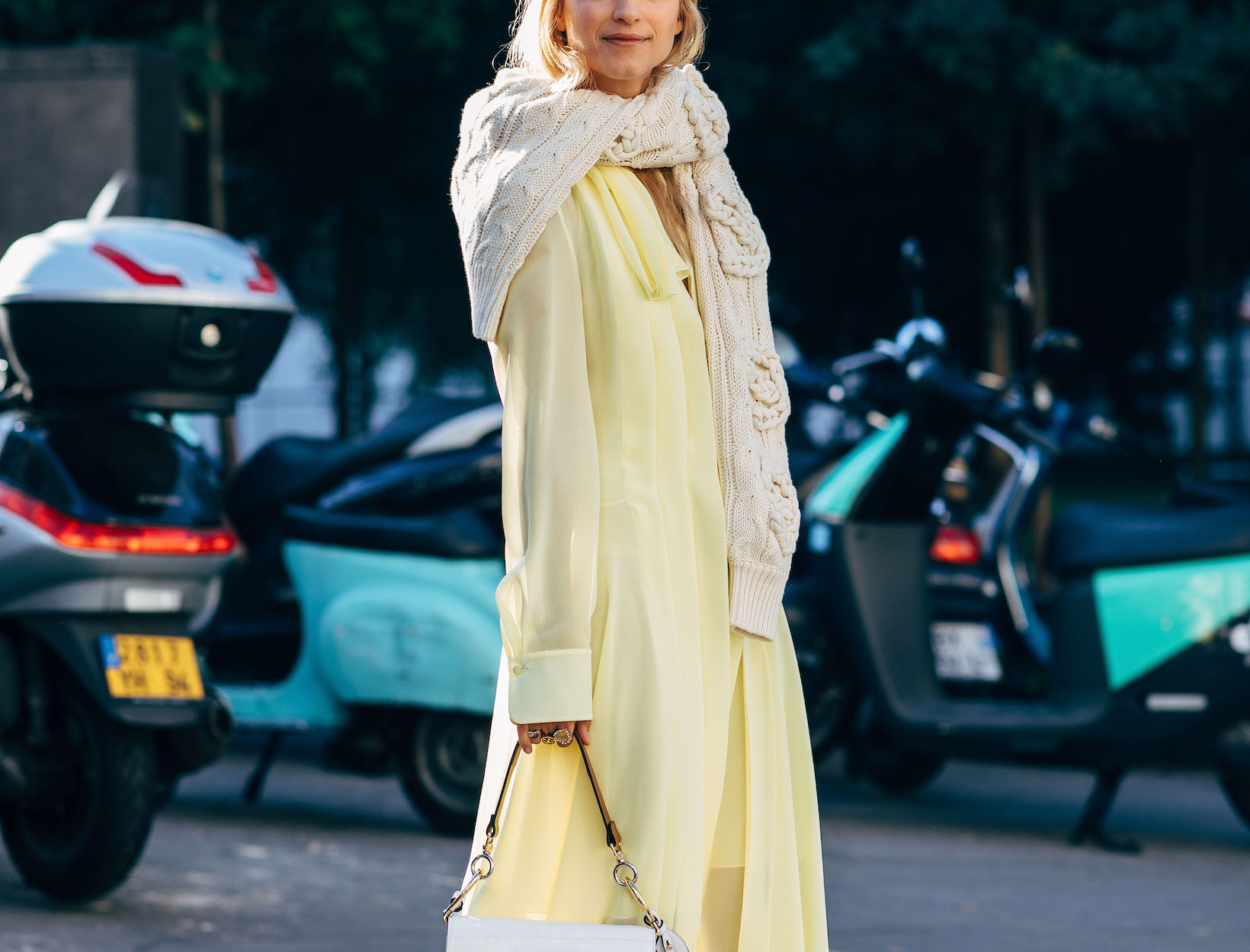 woman wearing a yellow dress