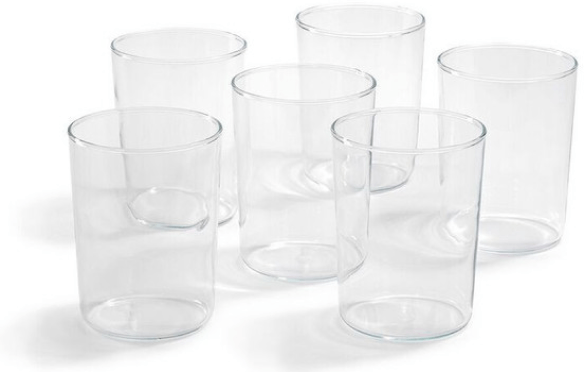 Trendglas JENA Narrow German Glass Cup Set of 6