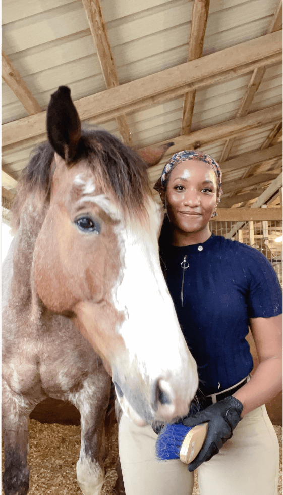 Danielle Prescod with her horse