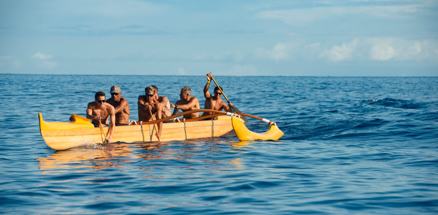 people rowing