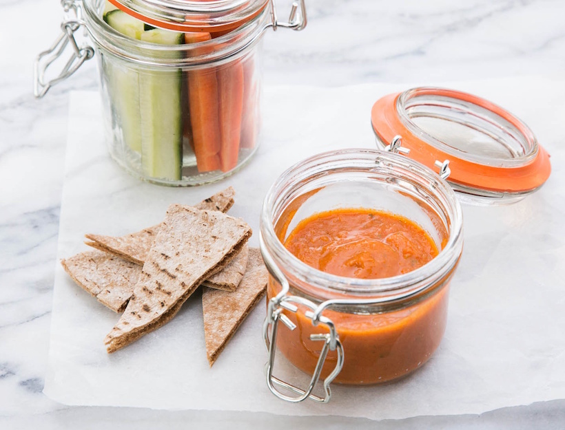Roasted Pepper and White Bean Dip