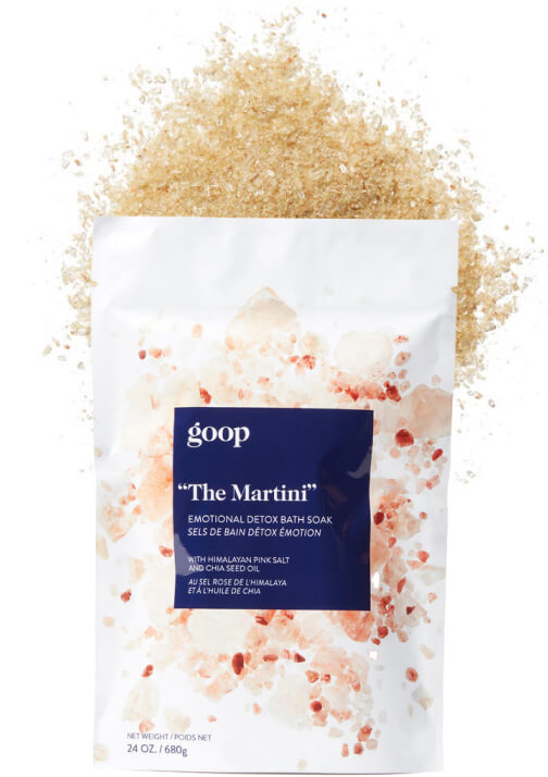 goop Beauty “The Martini” Emotional Detox Bath Soak, goop, $35