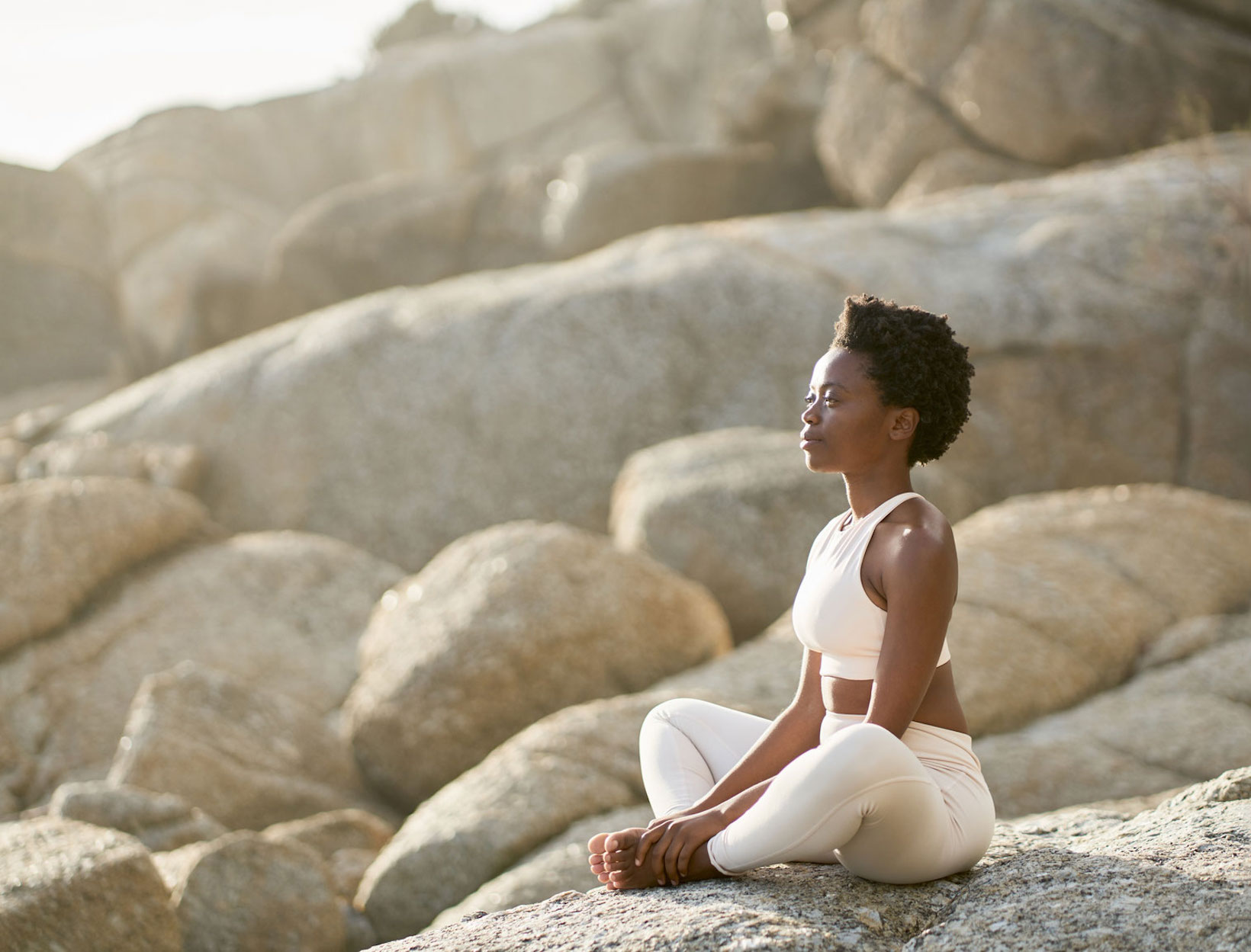 woman meditating