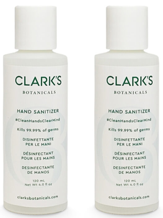 Clark's Botanicals hand disinfection set