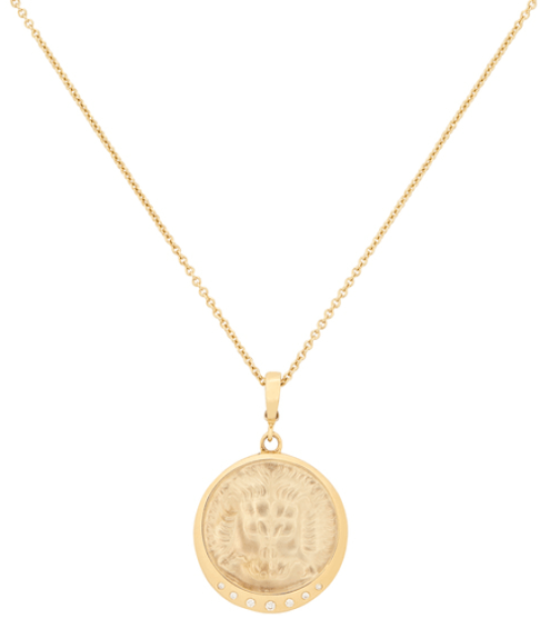 Lion Venetian Glass Coin Necklace | goop