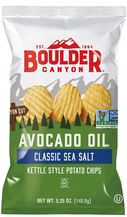 Boulder Canyon Avocado Oil Canyon Cut Kettle Chips Sea Salt