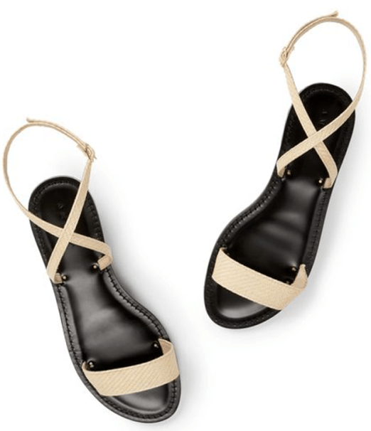 Amanu Black-Soled Sandals, goop, $325