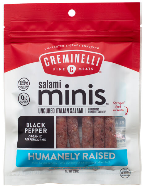 Creminelli salami minis with black pepper