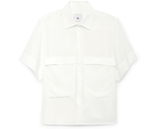 BLAU BUTTON-UP TOP G. Label, $425