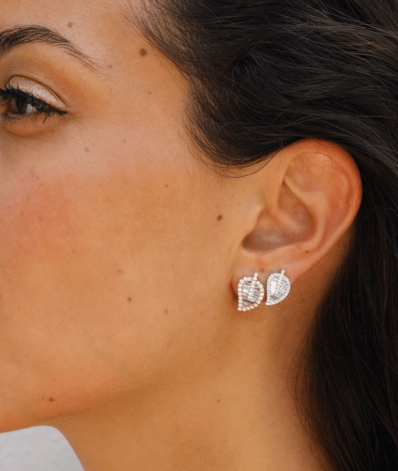 model with earrings