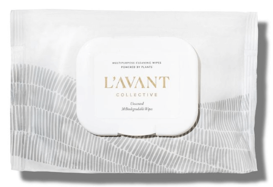 L'AVANT collective biodegradable multi-purpose cleaning wipes