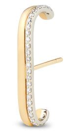 G.Label Fiene ear cuff made of yellow gold and pavé