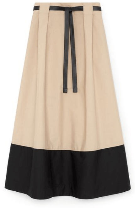 G. Label Violeta A-Line Colorblock Skirt goop, $495