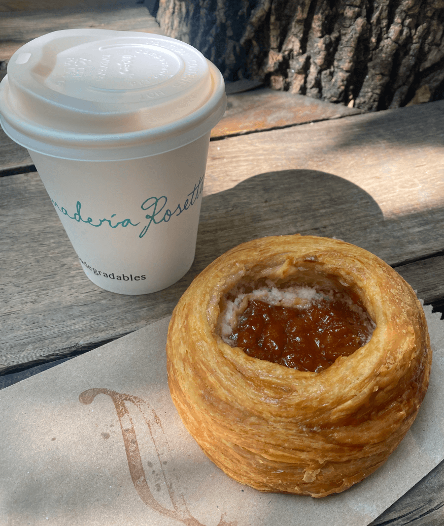 guava pastry with coffee