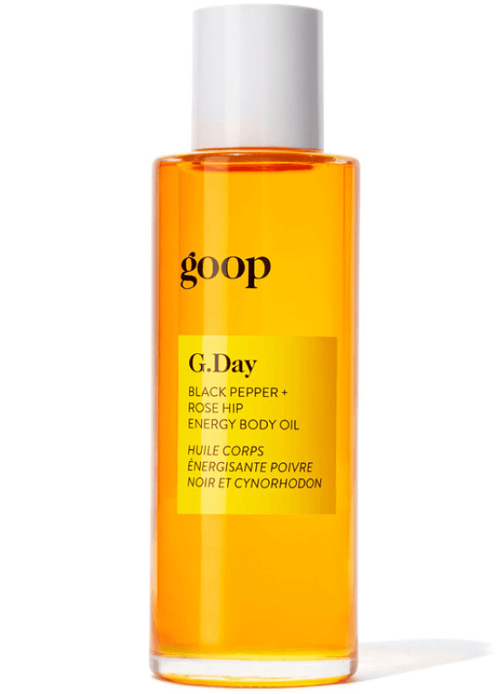 goop Beauty G.DAY BLACK PEPPER + ROSE HIP ENERGY BODY OIL