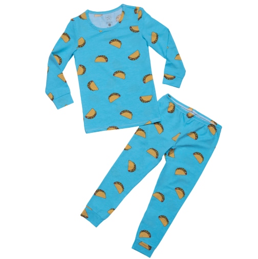 Lovey&Grink Taco Time Pajamas goop, $42