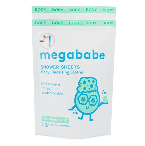 Megababe ucumber Mint Shower Sheets goop, $12