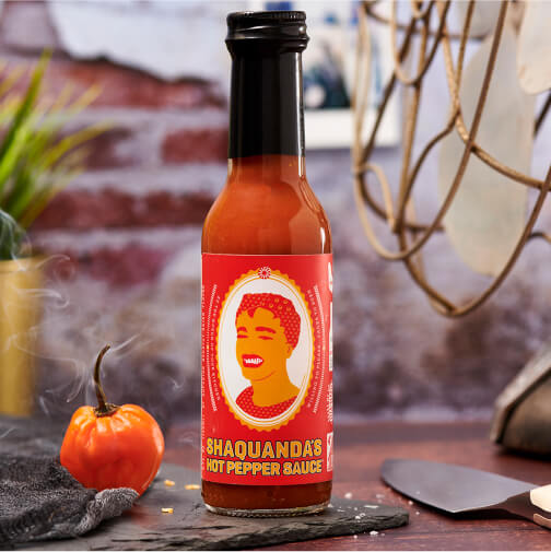 Shaquanda’s 
        hot pepper sauce Sauce, Set of 4