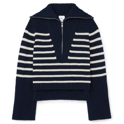 G. Label Shand Half-Zip Striped Sweater goop, $595