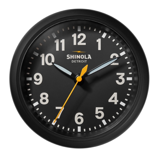 Shinola Runwell Desk Clock goop, $295