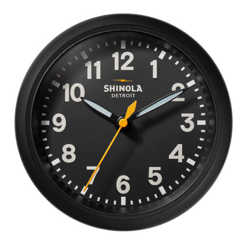 Shinola Runwell Desk Clock goop, $195