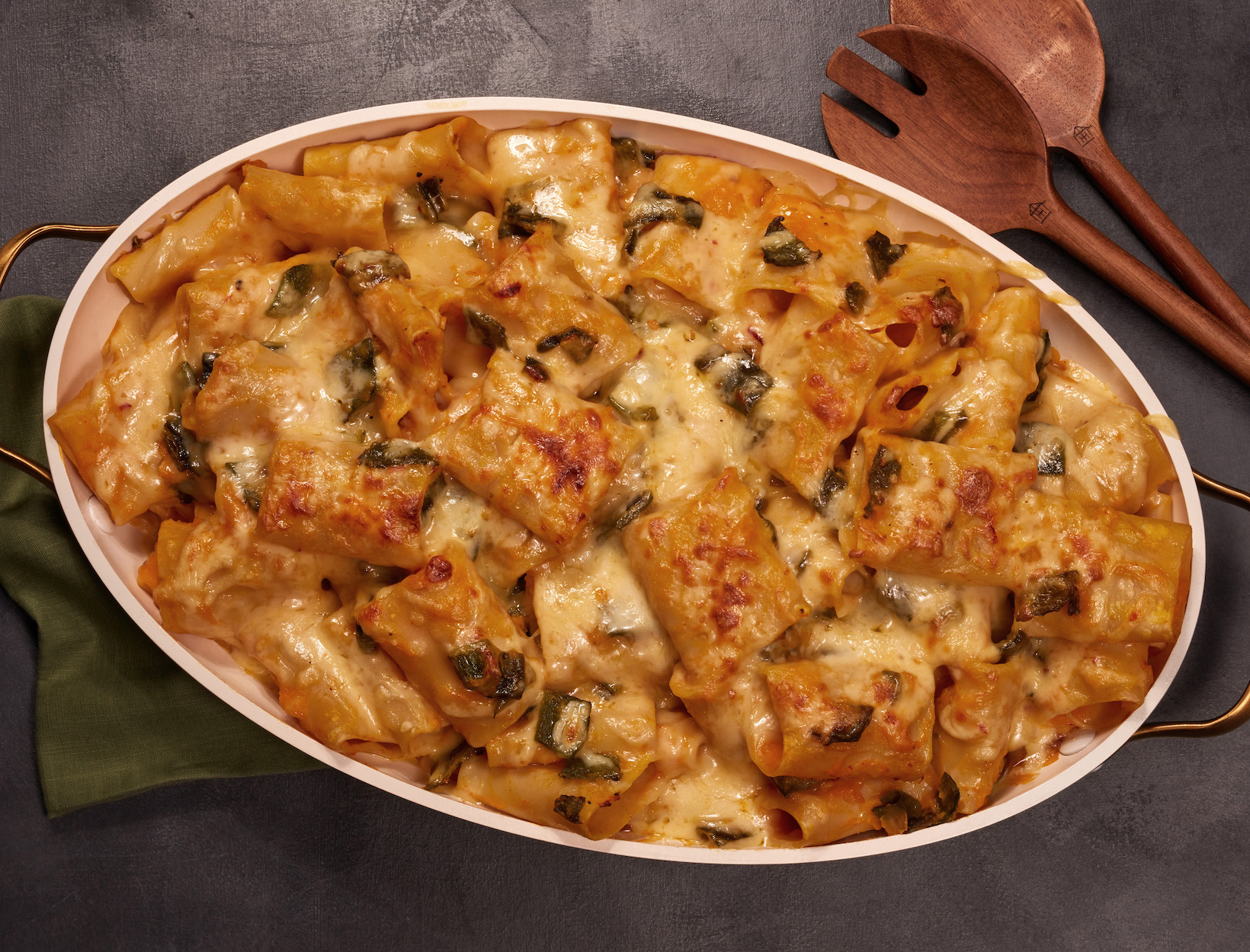 Smoky-Sweet Baked Pasta with Butternut Squash and Poblano Peppers
