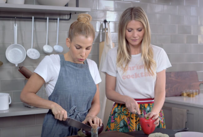 GP and Jessica Seinfeld cooking