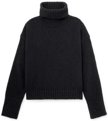 G. Label Dashy Split-Back Turtleneck Sweater