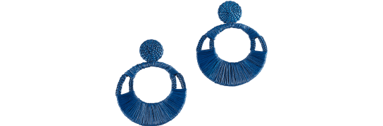 Daylight Moon Earrings (Blue)