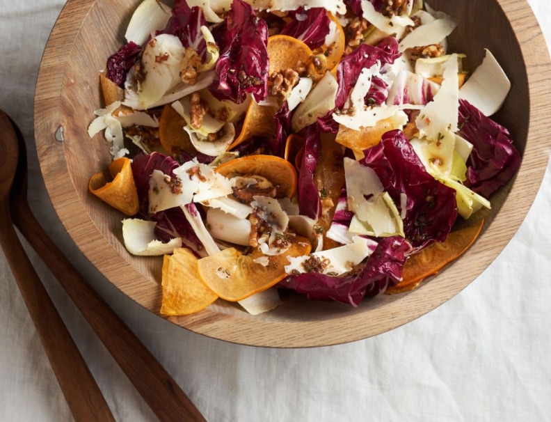 Chicory and Persimmon Salad with Rosemary Vinaigrette