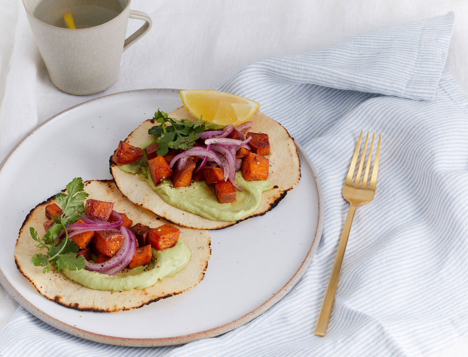 Mexican-Style Breakfast Tacos with Spiralized Sweet Potatoes