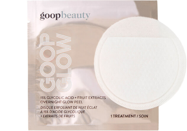 goop Beauty GOOPGLOW 15% Glycolic Acid Overnight Glow Peel - 4-Pack, goop, $45