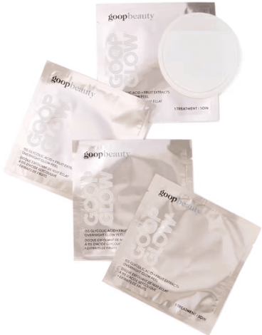 goop Beauty GOOPGLOW 15% Glycolic Acid Overnight Glow Peel, 4-Pack