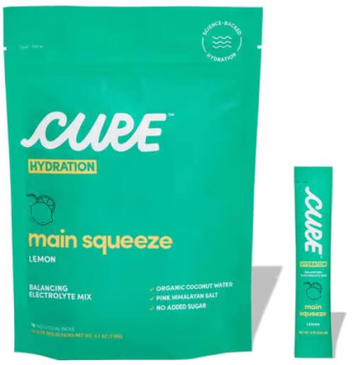Cure Hydration MAIN SQUEEZE LEMON 14CT POUCH goop, $25