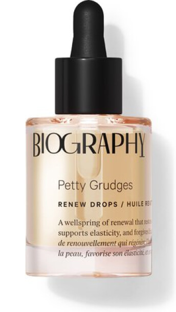 Biography Petty Grudges Renew Drops goop, $112